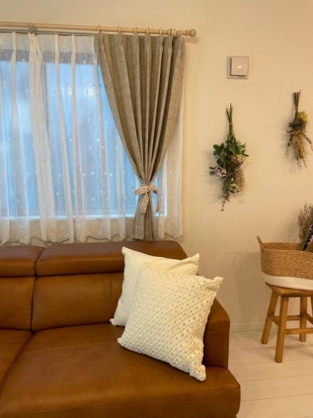 カントリーインテリアのソファまわり